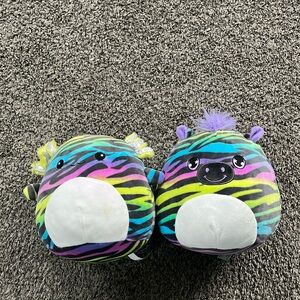 Squishmallow set 2 zebra print